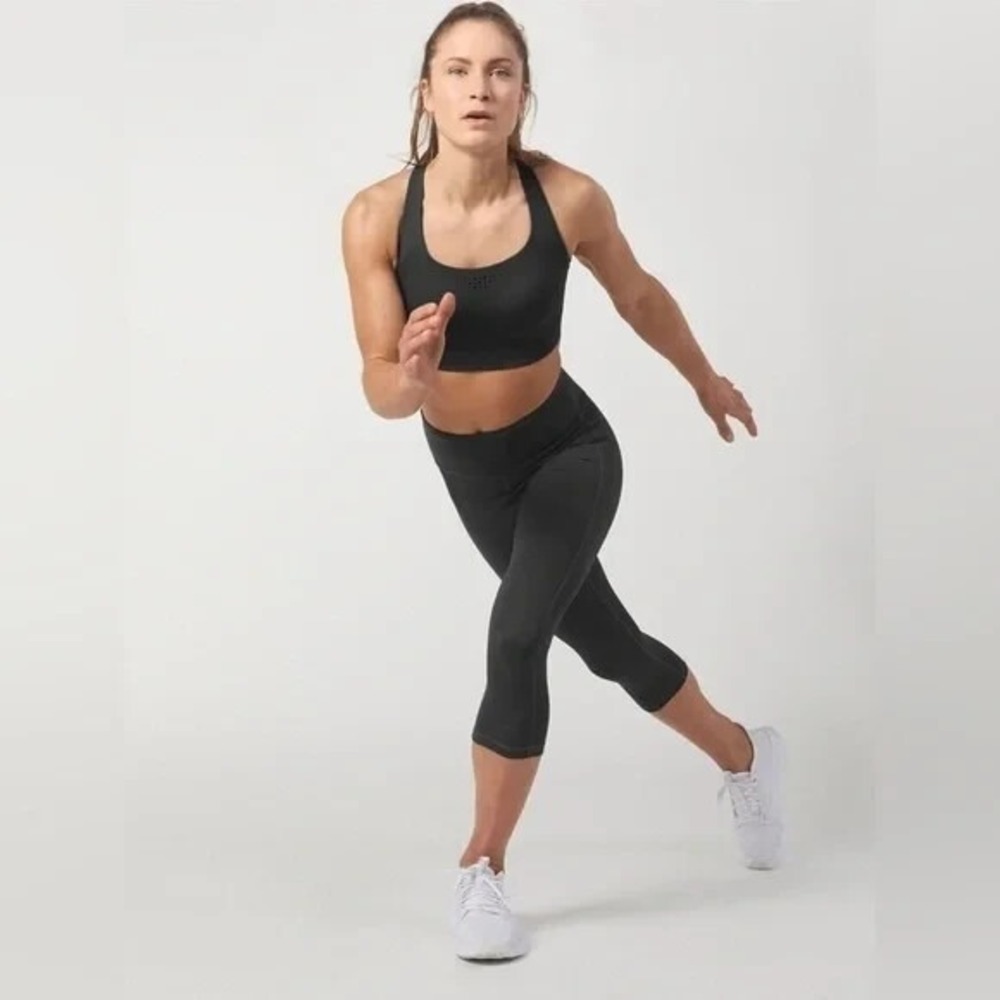 Athleta Black Racerback Sports Bra